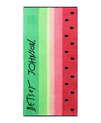 Пляжное полотенце из хлопчатобумажной смеси с принтом в виде арбузной полоски Betsey Johnson, 36 