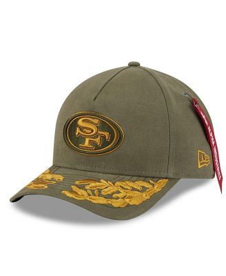 Мужская оливковая шляпа New Era x Alpha Industries San Francisco 49ers с А-образной оправой и регулируемой длиной 9 дюймов