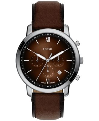 Мужские часы Fossil Neutra Chronograph из коричневой кожи, 44 мм