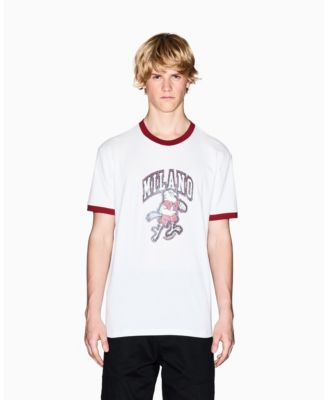 Мужская футболка Milano Eagle в стиле ретро от Armani Exchange коричнево-бежевого цвета