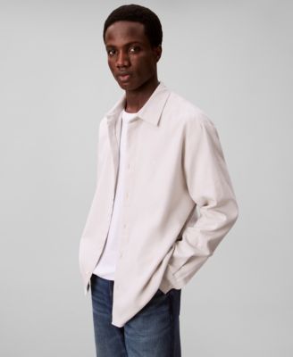 Мужская меланжевая фланелевая рубашка классического покроя от Calvin Klein