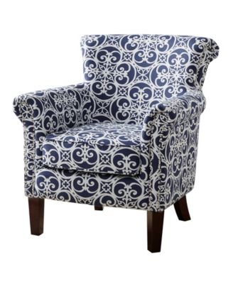 Клубное кресло Madison Park с двухрядной отделкой гвоздями из полиэстера с обивкой из полиэстера 29 дюймов