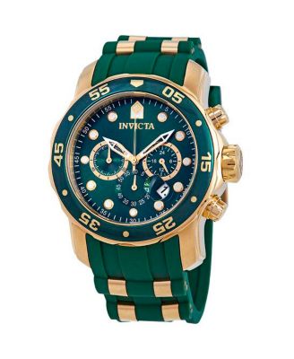 Мужские кварцевые часы Invicta 18196 Pro Diver с хронографом и зеленым циферблатом