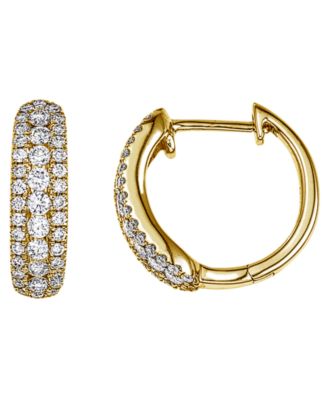 Серьги-хагги Macy's с бриллиантами 0,5 кт, 14k желтое золото