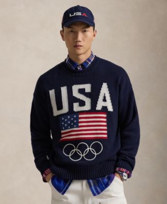 Свитер Polo Ralph Lauren Team USA из полушерстяной ткани с круглым вырезом горловины