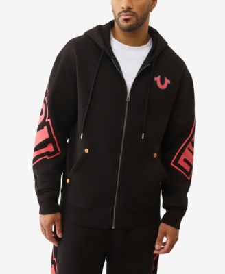 Мужская толстовка на молнии с открытым логотипом True Religion в виде арки