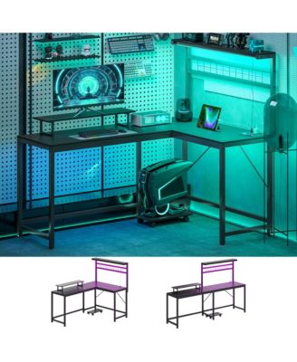 Письменный стол HOMCOM L-образной формы, угловой стол-трансформер для небольшого пространства,