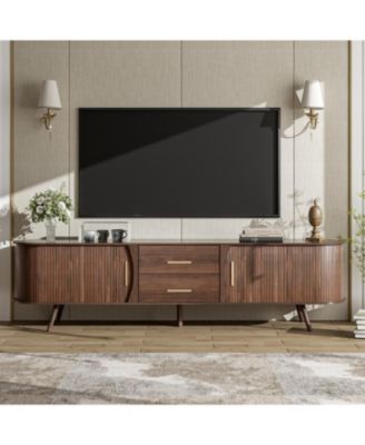 Современная подставка для телевизора середины века Streamdale Furniture для 80-дюймового телевизора