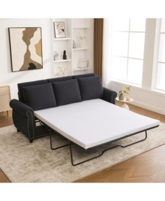 Диван-кровать Streamdale Furniture со спальным местом, Раскладной диван, 3-местный секционный, Постельное белье, Темно-серый серый