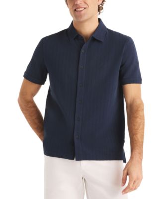 Мужская рубашка в полоску с коротким рукавом Nautica