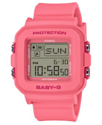 Женские японские кварцевые часы Baby G-Shock из смолы розового цвета, 39 мм