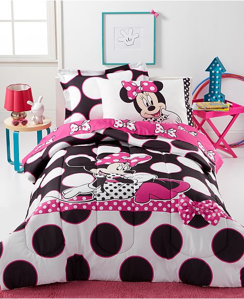 Disney Minnie Dots Are The New Black 5 Piece Bedding Collection Reviews Bed In A Bag Bed Bath Macy S