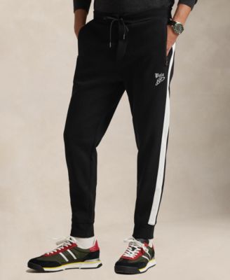 Мужские брюки для бега трусцой Polo Ralph Lauren из двойной вязки, черные