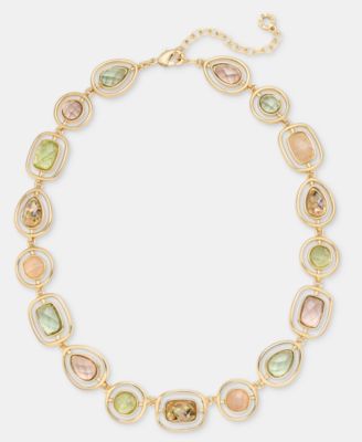 Колье-ошейник с круглым вырезом из камня Anne Klein, удлинитель 16 дюймов + 3 дюйма.