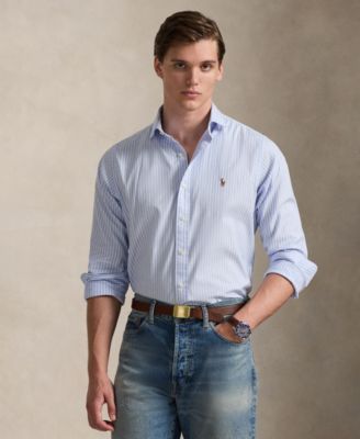 Мужская рубашка Polo Ralph Lauren Oxford с длинным рукавом в горошек multi
