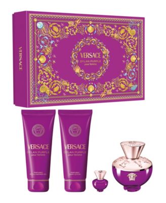 Versace, 4 шт. Подарочный набор спреев для парфюмерной воды Dylan Purple без цвета