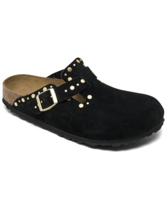 Женские замшевые сабо Birkenstock с бостонскими заклепками от Finish Line black