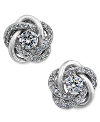 silver knot studs