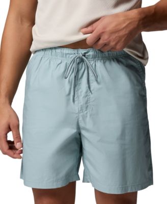 Мужские застиранные легкие шорты Columbia синего цвета