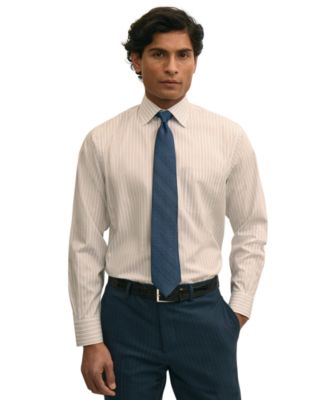 Мужская полосатая рубашка с отложным воротником Brooks Brothers
