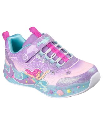 Повседневные кроссовки Skechers Toddler Girls S-Lights: Mermaid Dreams со светящимся ремешком на застежке от Finish Line multi