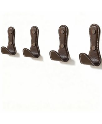 Настенные крючки из цинкового сплава YIGII 4шт, обернутые кожей, для дома