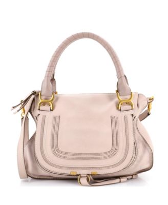 Кожаная сумка Chloe Medium Marcie, бывшая в употреблении, коричнево-бежевая