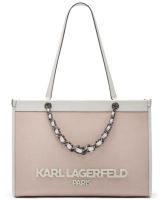 Большая сумка-тоут KARL LAGERFELD PARIS Savoie розового цвета