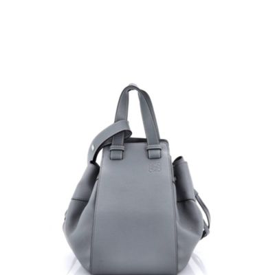 Бывшая в употреблении сумка-гамак Loewe Mini из кожи серого цвета