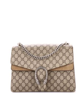 Бывшая в употреблении сумка Gucci Medium Dionysus коричневого цвета из холста с покрытием GG