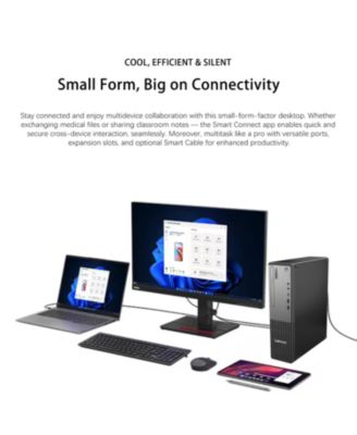 Рабочий стол LENOVO ThinkCentre малого форм-фактора для бизнеса, процессор Intel Core i7-13620H, 16 ГБ оперативной памяти DDR5, 512 ГБ SSD, проводной компьютер и мышь, Windows 11 Pro - черный