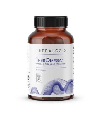 Добавка к рыбьему жиру Theralogix TherOmega Омега-3 - 700 мг DHA и EPA из дикорастущего минтая Аляски - Из экологически чистых источников - Сертифицирована NSF - 90-каратный белый