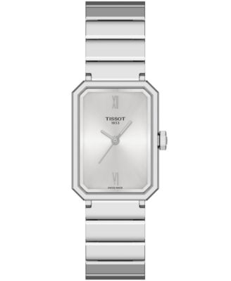 Женские кварцевые часы Tissot с серебряным браслетом из нержавеющей стали, 21,80 мм