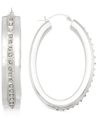 diamond dust hoop earrings