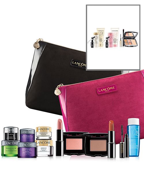 Lancome Receive A Free 7 Pc Gift With A 35 Lancome Purchase Get More With A 70 Lancome Purchase A 161 226 Value Reviews Gifts With Purchase Beauty Macy S