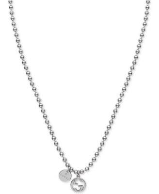 gucci boule necklace in sterling silver size xl