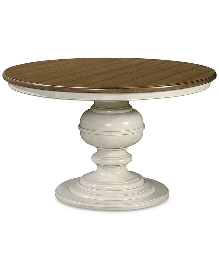 Furniture Sag Harbor Expandable Round Dining Pedestal Table Reviews Furniture Macy S