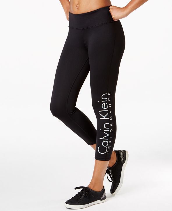 Calvin Klein Logo Capri Leggings & Reviews - Pants & Leggings - Women ...