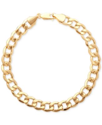 Large Curb Link Bracelet in 10k Gold 