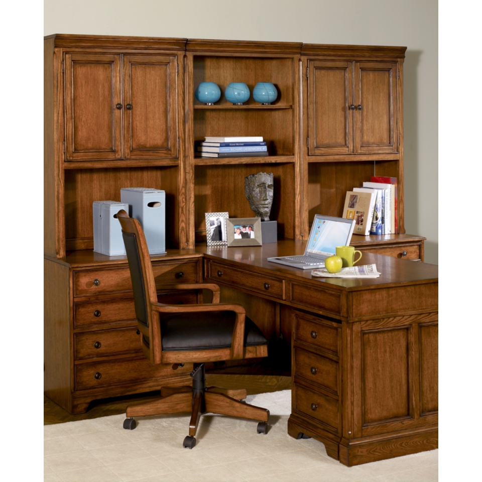 Hartford 6 Piece Peninsula Home Office Furniture Collection