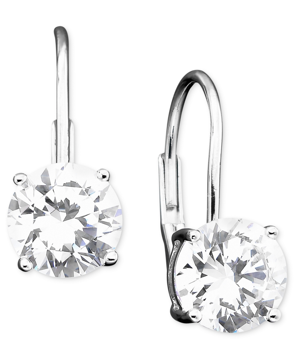 CRISLU Earrings, Platinum Over Sterling Silver Cubic Zirconia