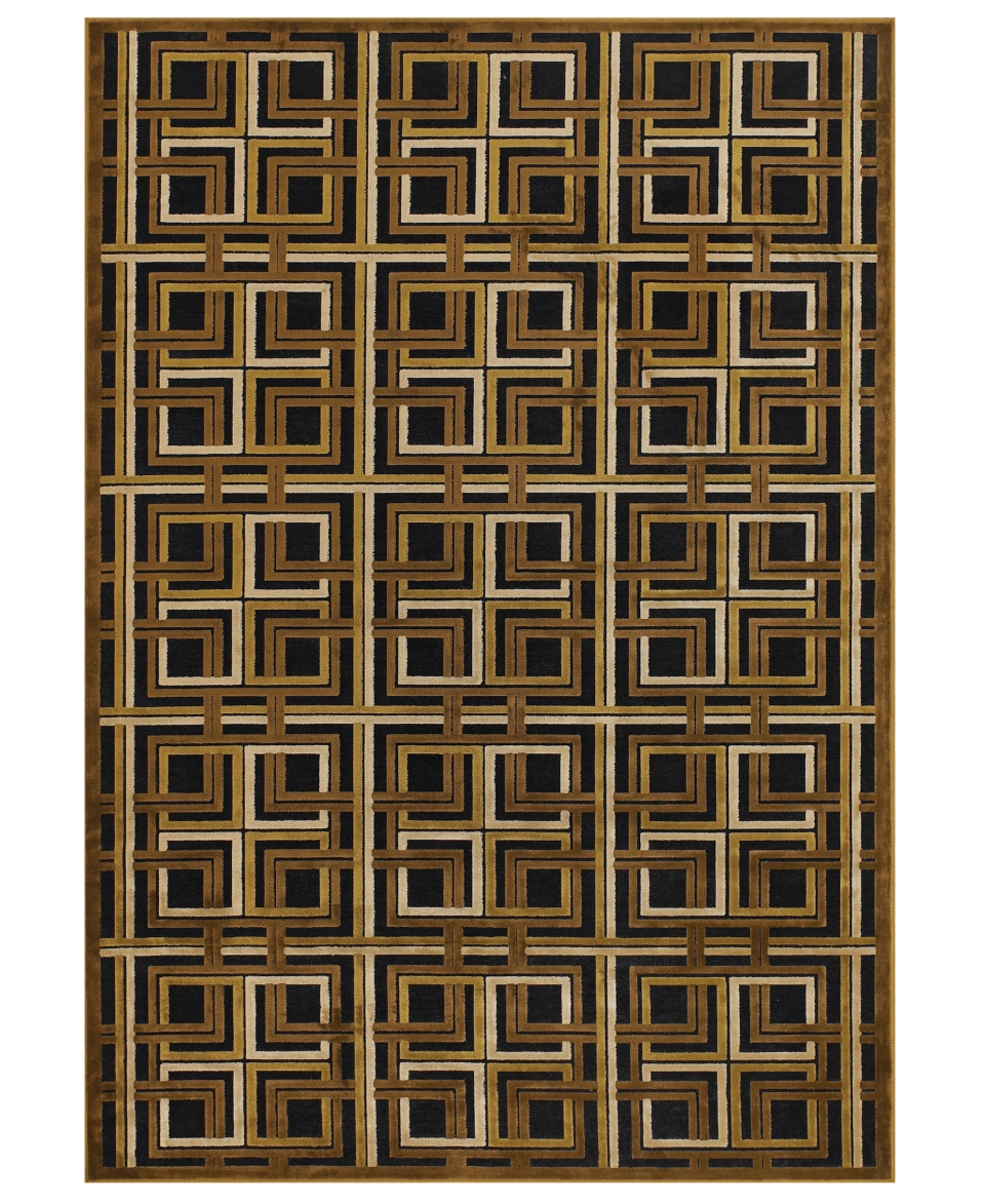 Couristan Area Rug, Pave Georgian Links Antique Brass/Onyx