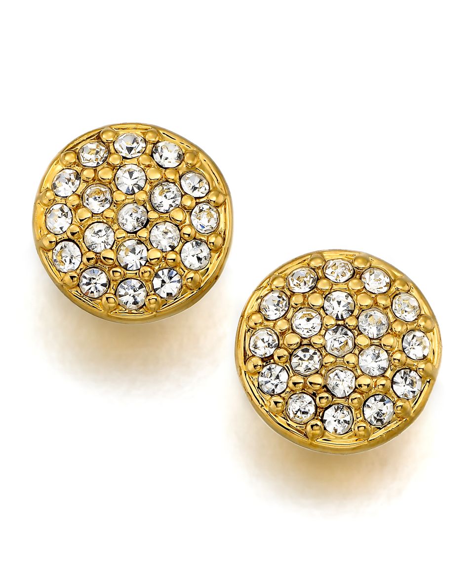 Lauren Ralph Lauren Earrings, Goldtone Mixed Metal and Crystal Accent