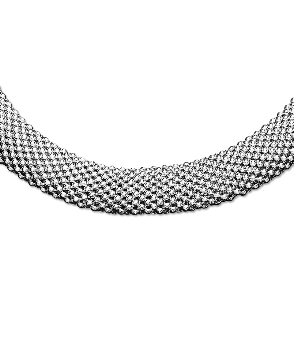 Sterling Silver Necklace, Mesh Oval   Necklaces   Jewelry & Watches