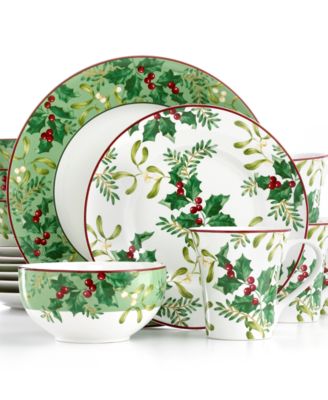 macy's christmas dinnerware