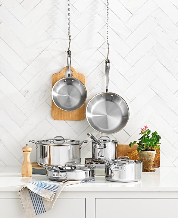 All-Clad D3 Stainless Steel 10-Pc. Cookware Set & Reviews ...