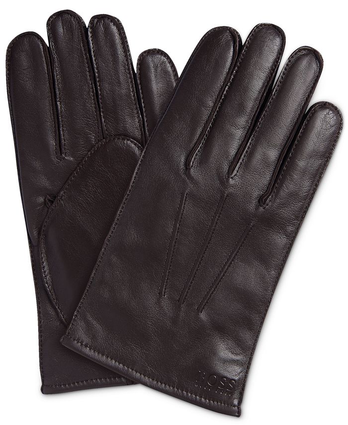 Mens hugo boss leather gloves Clearance