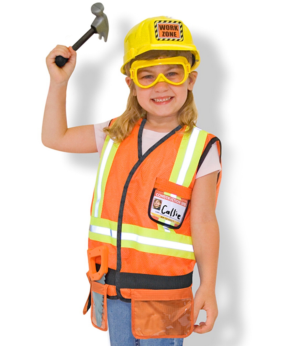 Melissa & Doug Kids Costume, Construction Worker Dress Up Set   Kids 