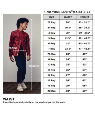 levi shirt size chart