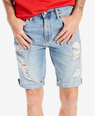 511 Slim-Fit Cutoff Ripped Jean Shorts 